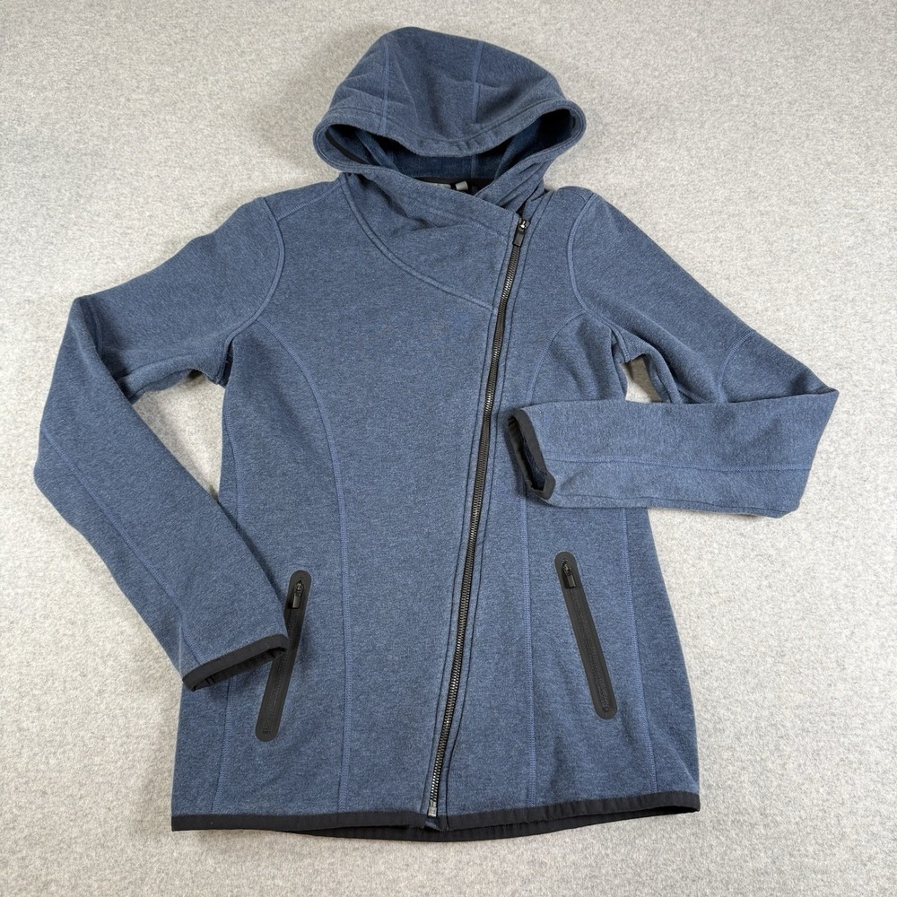 ATHLETA Hoodie Women's XS Blue Full Zip Jacket Athleisure Sporty Gym‎ Workout